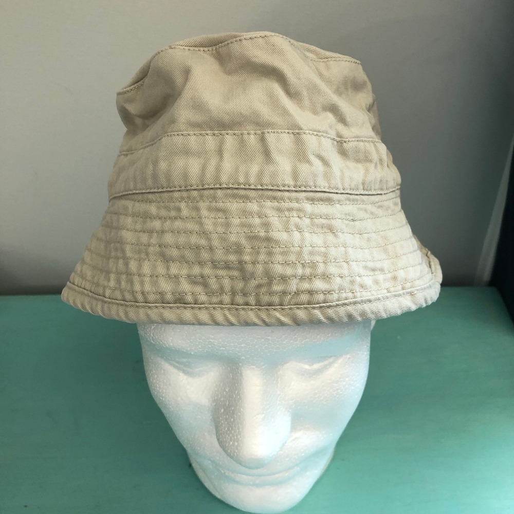 Unbranded Bucket Hat Infants OS Khaki Beige Tan Cotton Sun Protection Beach